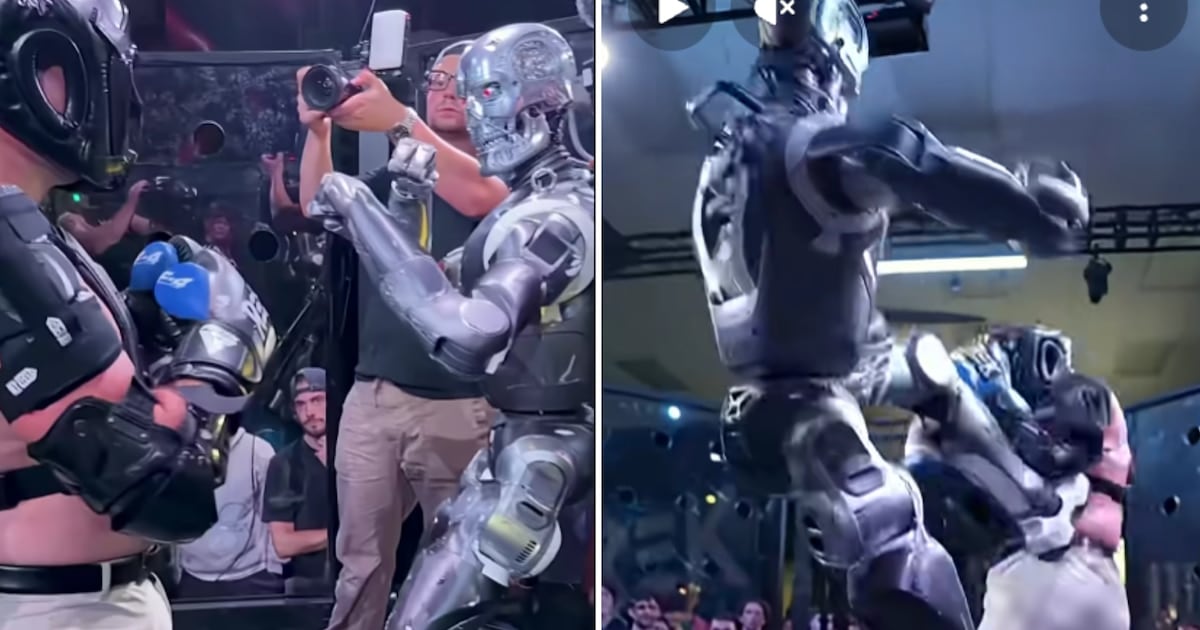 Un influencer combatió contra robots humanoides en San Francisco y terminó con una mano lesionada